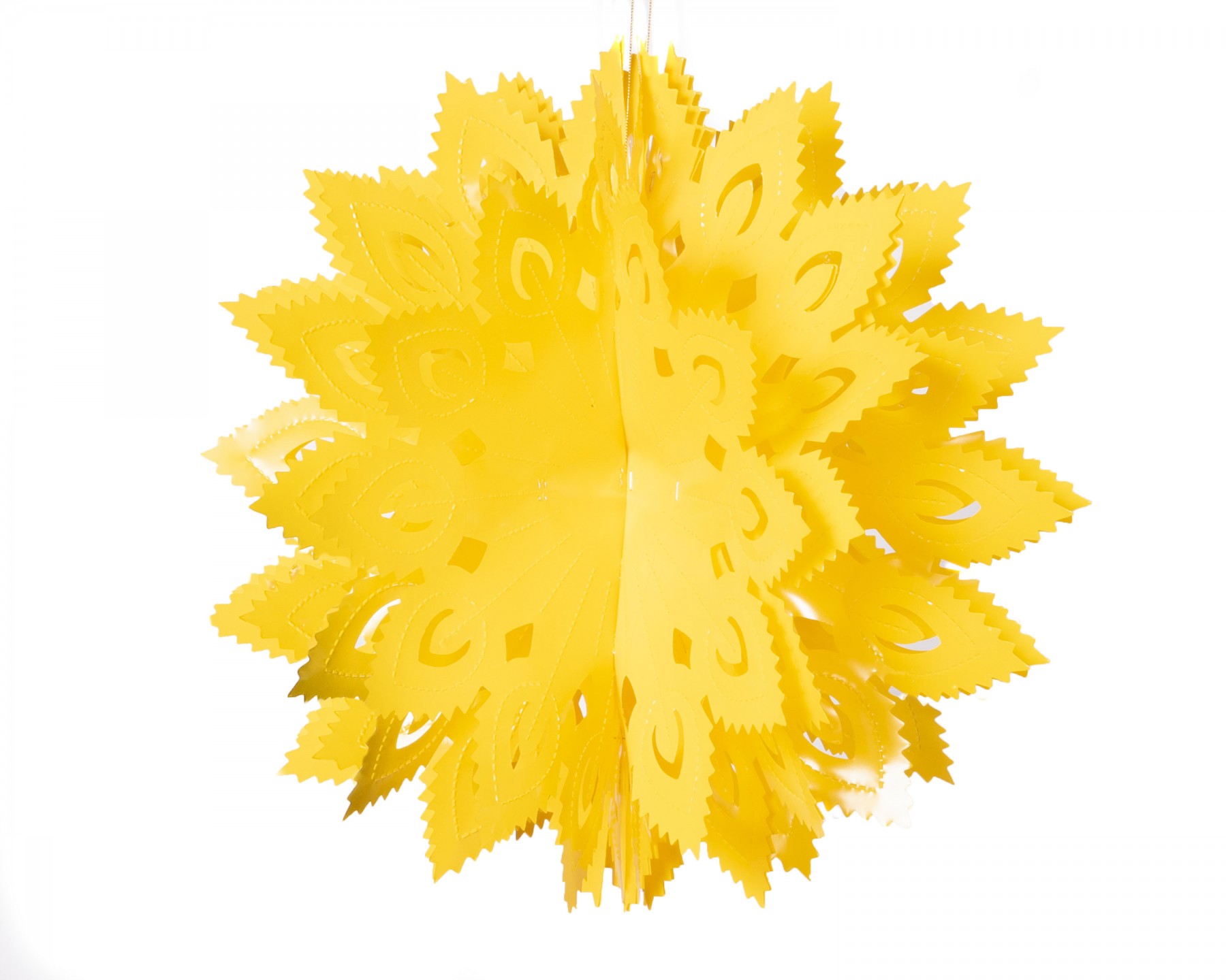 large pompom decoration - yellow