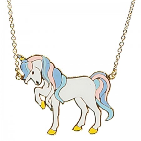 nicola unicorn necklace - pastel