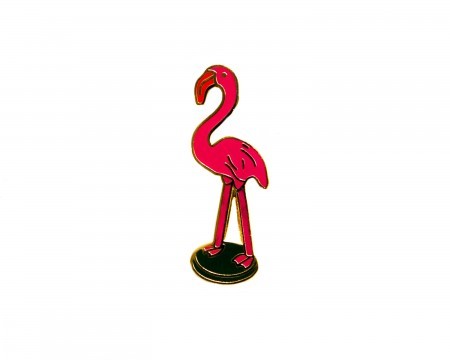 flamingo enamel pin