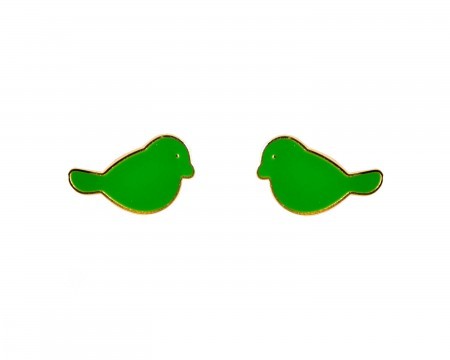 kerry bird earrings - green