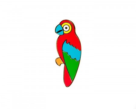 parrot enamel pin