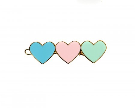 trio of hearts hair clip
