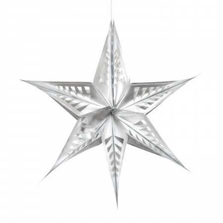 large star decoration - silver