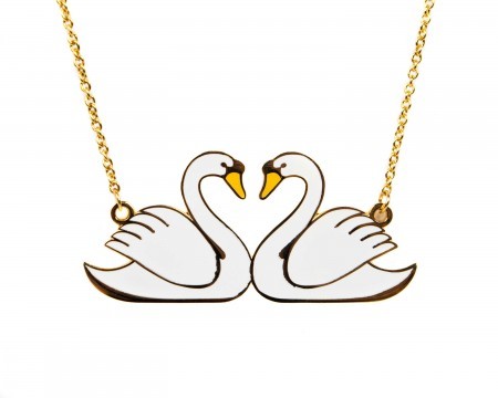 maris duo of swans necklace